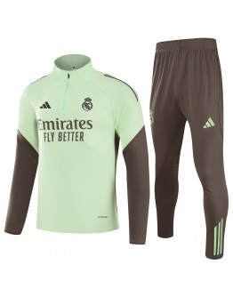 Real Madrid 1/4 Zipper Sweat Kit(Top+Pants) Green 2025/26