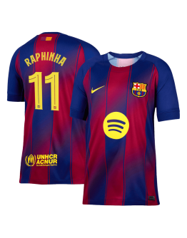 RAPHINHA #11 Barcelona Home Jersey 2025/26 - UCL
