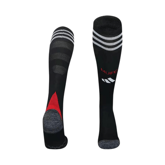 Manchester United Home Soccer Socks - Black 2025/26