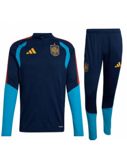 Spain 1/4 Zip Tracksuit 2026 Kids Navy